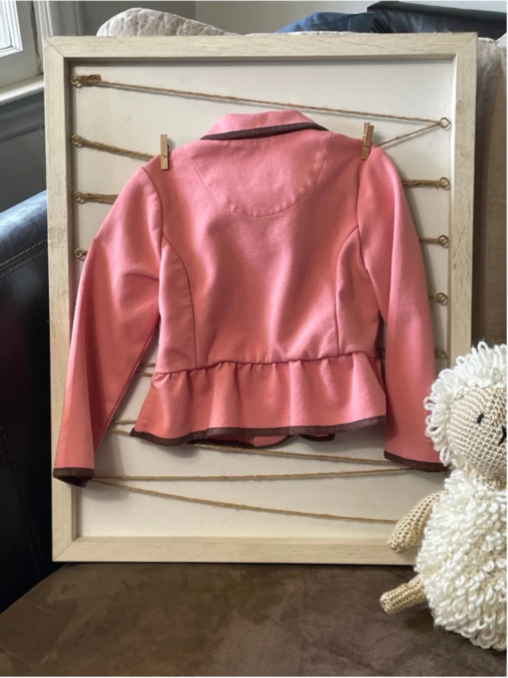 Janie and Jack Girls Pink Equestrian Blazer Size 2T Horse Button Front